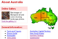 screenshot About Australia page